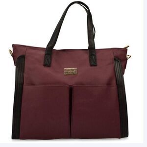 Badgley Mischka Rose XL Vegan Leather Travel Tote Weekender Bag luggage bag